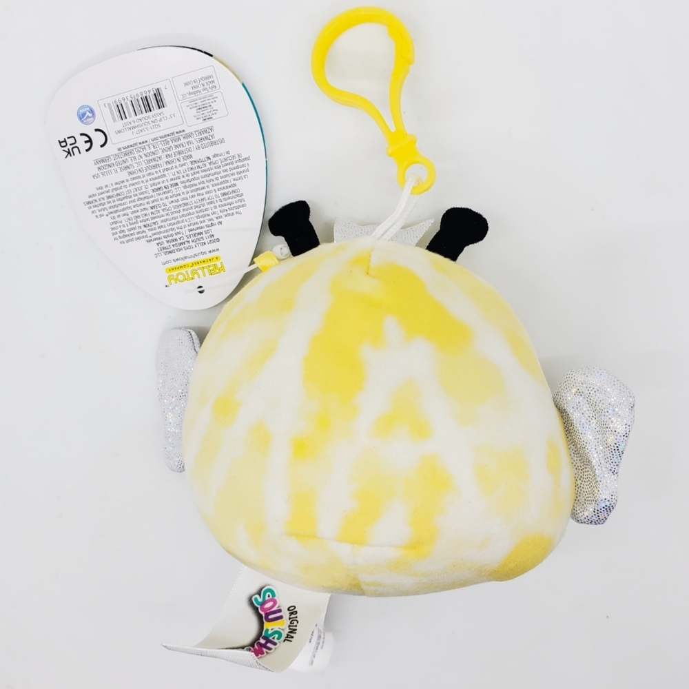 3.5" Squishmallow Sunny Bee clip Sassy squad KellyToy soft plush - Picture 2 of 2